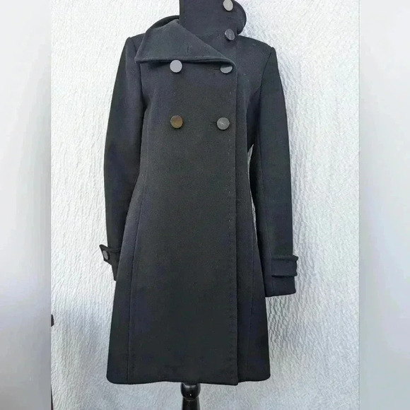 Aritzia Babaton Women's Bromley Military Long Wool/Cashmere Blend Coat Medium - Picture 3 of 5